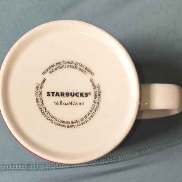 Starbucks Toronto Mug - Red and Cream CN Tower Design 2012 Limited Edition - Picture 7 of 7